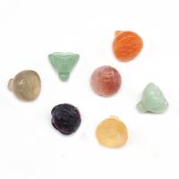 Perles de pierres précieuses mixtes, Pierre naturelle, de lotus la graine, DIY, plus de couleurs à choisir, 12.50x11.50mm, Vendu par PC