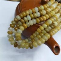 Natural Jade Beads, Jade Yellow, Abacus, polished, DIY, yellow, 5x8mm, Sold Per 38 cm Strand