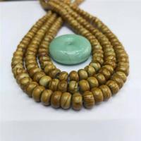 Grain Stone perler, Abacus, poleret, du kan DIY, jord gul, 5x8mm, Solgt Per 38 cm Strand