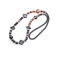 Sweater Chain Necklace, Smoky Quartz, natural, for woman & faceted, mixed colors, Length:80 cm, Sold By PC