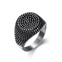 Stainless Steel Finger Ring 316L Stainless Steel polished & blacken original color Sold By PC