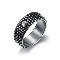 Stainless Steel Finger Ring, 316L Stainless Steel, polished, different size for choice & blacken, original color, Sold By PC