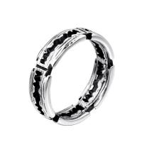 Stainless Steel Finger Ring, 316L Stainless Steel, polished, different size for choice & blacken, original color, 7mm, Sold By PC