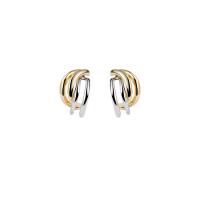 Brass Stud Earring, for woman, nickel, lead & cadmium free, 15x9mm, Sold By Pair