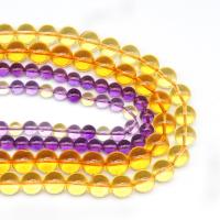 Prirodni kvarc nakit Beads, Krug, možete DIY, više boja za izbor, Prodano Per 38 cm Strand
