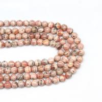 Rhodonit Perlen, rund, DIY, Rosa, verkauft per 38 cm Strang