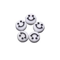 Acrylic Jewelry Beads, Smiling Face, DIY & gold accent, more colors for choice, 6x10mm, 1700PCs/G, Sold By G