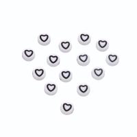 Acrylic Jewelry Beads Heart DIY & chemical wash mixed colors Sold By G