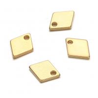 Nerezová ocel Šperky Přívěsky, Nerez, Rhombus, zlatý, 9x7x1mm, Prodáno By PC