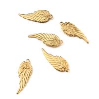 Stainless Steel Pendants, Angel Wing, plated, more colors for choice, 35x13mm, Sold By PC