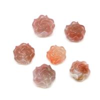 Natural Red Agate Beads Flower DIY Sold By PC