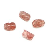 Natural Quartz Jewelry Beads, Strawberry Quartz, Fabulous Wild Beast, DIY, red, 16x10x9mm, Sold By PC