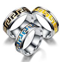 Ring Finger Titantium stali, Namaścić, biżuteria moda & dla obu płci & różnej wielkości do wyboru, dostępnych więcej kolorów, sprzedane przez PC