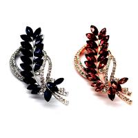 Drahokamu Brož, Zinek, skutečný pozlacené, módní šperky & pro ženy & s drahokamu, více barev na výběr, 54x33mm, Prodáno By PC