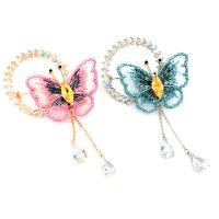 Zinc Alloy Brooches Butterfly real gold plated fashion jewelry & embroidered & for woman & with cubic zirconia Sold By PC