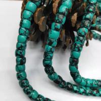 Türkis Perlen, Trommel, poliert, DIY, gemischte Farben, 36x15mm, verkauft per 38 cm Strang