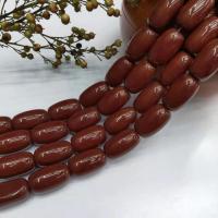 Crystal Beads Drum polished DIY Dark Red Coral Sold Per 34 cm Strand