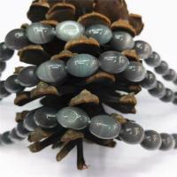 Cats Eye Jewelry Beads, Drum, polished, DIY, dark grey, 10x14mm, Sold Per 38 cm Strand