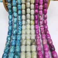 Jade Perlen, Zitronen Jade, Trommel, poliert, DIY, keine, 10x14mm, verkauft per 38 cm Strang