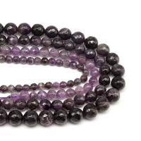Natural Amethyst Beads Round DIY & faceted purple Sold Per 38 cm Strand