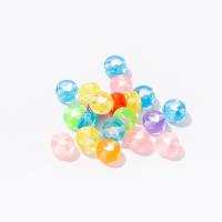 Perle acrylique, coeur, DIY & lavage chimique, couleurs mélangées, 4x7mm, 3800PC/sol, Vendu par sol