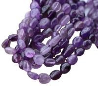 Natural Amethyst Beads, Nuggets, DIY, purple, 6x8mm, 45PCs/Strand, Sold Per 39 cm Strand