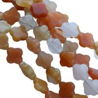 Jade Perlen, Feuerzeug Imperial Jade, vierblättriges Kleeblatt, poliert, DIY, gemischte Farben, 12x4mm, 30PCs/Strang, verkauft per 39 cm Strang