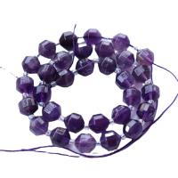 Luonnollinen Ametisti helmiä, kanssa Seedbead, Lyhty, kiiltävä, tee-se-itse & kasvot, violetti, Myyty Per 39 cm Strand