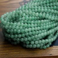 Perles aventurine, aventurine vert, Rond, DIY, vert, Vendu par 40 cm brin