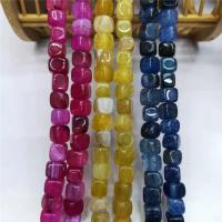 Perles agate veines de dragon naturelles, poli, DIY, plus de couleurs à choisir, 7x8mm, Vendu par 38 cm brin
