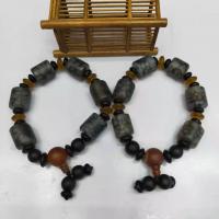 Agaat armbanden, Dragon Veins Agaat, met Kristal, Ronde, uniseks, gemengde kleuren, 15x16mm, Lengte 19 cm, Verkocht door PC