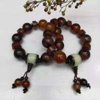 Agate Jewelry Bracelet Miracle Agate Round polished Unisex mixed colors Length 19 cm Sold By PC