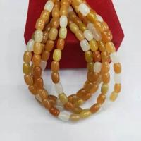 Natural Jade Beads, Lighter Imperial Jade, Drum, polished, DIY, mixed colors, Sold Per 38 cm Strand