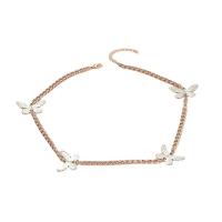 Titanstahl Halskette, Schmetterling, plattiert, für Frau, Silberfarbe, Länge:45 cm, verkauft von PC