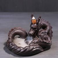 Backflow Incense Burner, Porcelain, plated, for home and office & durable, 200x155x150mm, Sold By PC