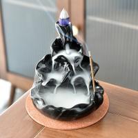 Backflow Incense Burner, Porcelain, plated, for home and office & durable, more colors for choice, 102x97x107mm, Sold By PC