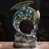 Backflow Incense Burner, Porcelain, plated, for home and office & durable, more colors for choice, 180x92x62mm, Sold By PC