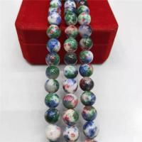 Persian Jade perla, Cerchio, lucido, DIY, colori misti, Venduto per 38 cm filo