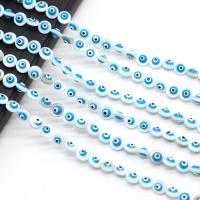 Mode Evil Eye Schmuck Perlen, Muschel, Auge, DIY & Emaille, gemischte Farben, 8mm, 48PCs/Strang, verkauft per 38 cm Strang