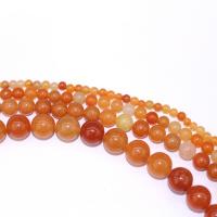 Natural Aventurine Beads, Red Aventurine, Round, DIY, red, Sold Per 40 cm Strand