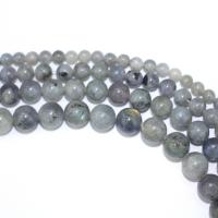 Natural Labradorite Beads, Round, DIY, grey, Sold Per 40 cm Strand
