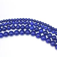 Syntetiske Lapis Bead, Runde, blå, Solgt Per 40 cm Strand