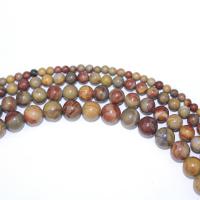 Regenbogen Jaspis Perle, rund, DIY, gemischte Farben, verkauft per 40 cm Strang