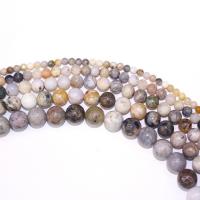 Bamboo Agate Beads Round DIY mixed colors Sold Per 40 cm Strand