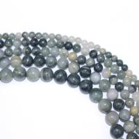Grüner Grasstein Perle, rund, DIY, gemischte Farben, verkauft per 40 cm Strang