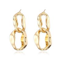 Brass Drop Earring, plated, fashion jewelry & for woman, golden, Sold By Pair
