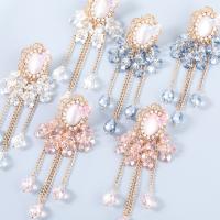 Fashion Fringe Earrings Zinc Alloy with Resin fashion jewelry & for woman Sold By Pair