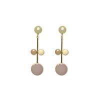 Zinc Alloy Drop Earrings for woman & enamel mixed colors Sold By Pair