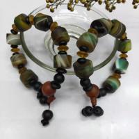Agate Jewelry Bracelet Lace Agate with Crystal Column polished Unisex & frosted mixed colors Length 19 cm Sold By PC