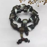 Agate Jewelry Bracelet Coffee Agate with Crystal Unisex mixed colors Length 19 cm Sold By PC